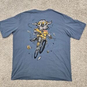 Patagonia Mens Organic Cotton Graphic T-Shirt Size L Bike‎ Outdoor MTB Bike Dog